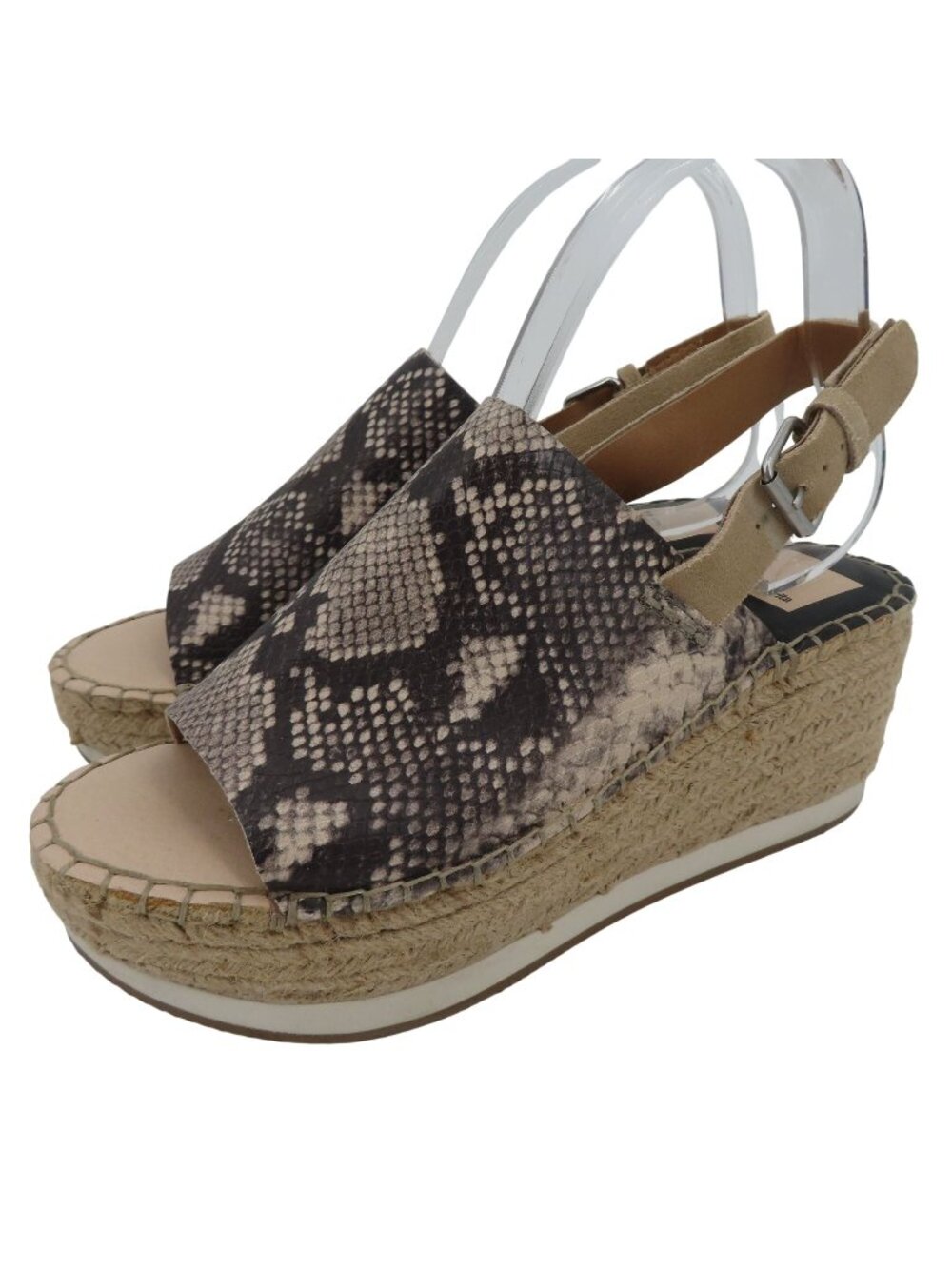 Dolce Vita Women 9 M MARLO Snake Print Espadrille Platform Wedge Sandals Shoes